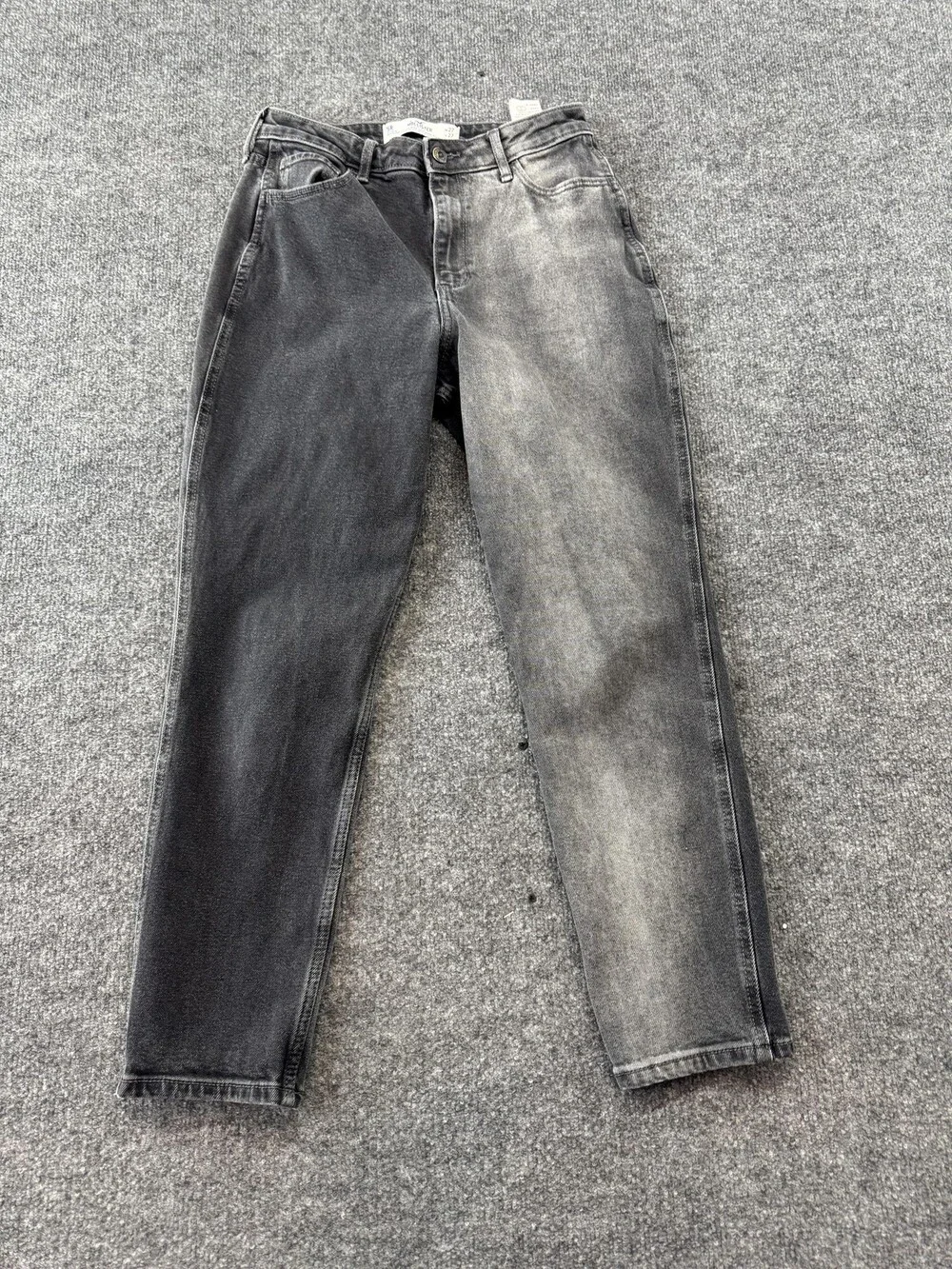 Hollister Jeans Juniors 5R Gray Charcoal Wash Curvy High Rise Mom Denim Pants